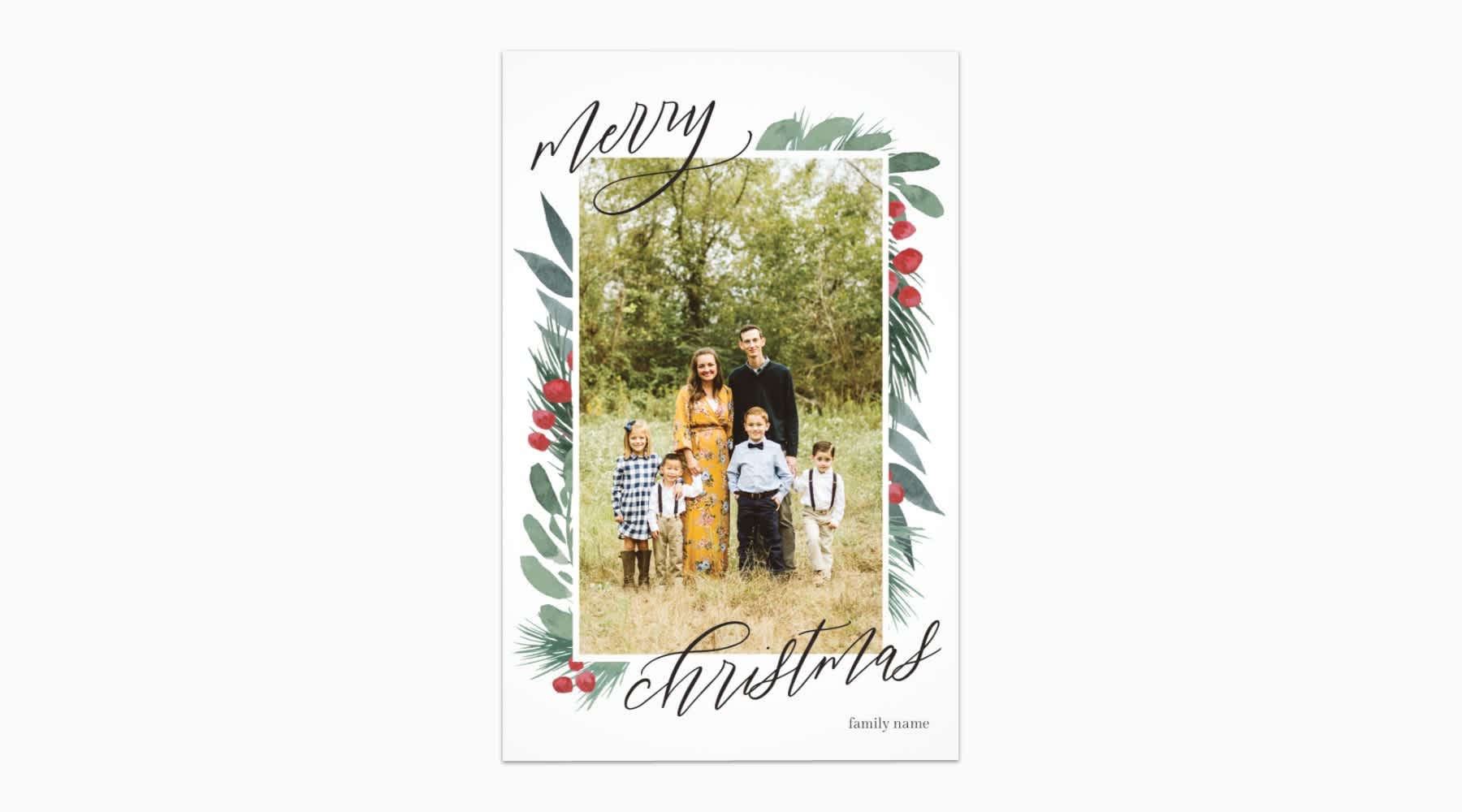 Merry Christmas card template by VistaPrint