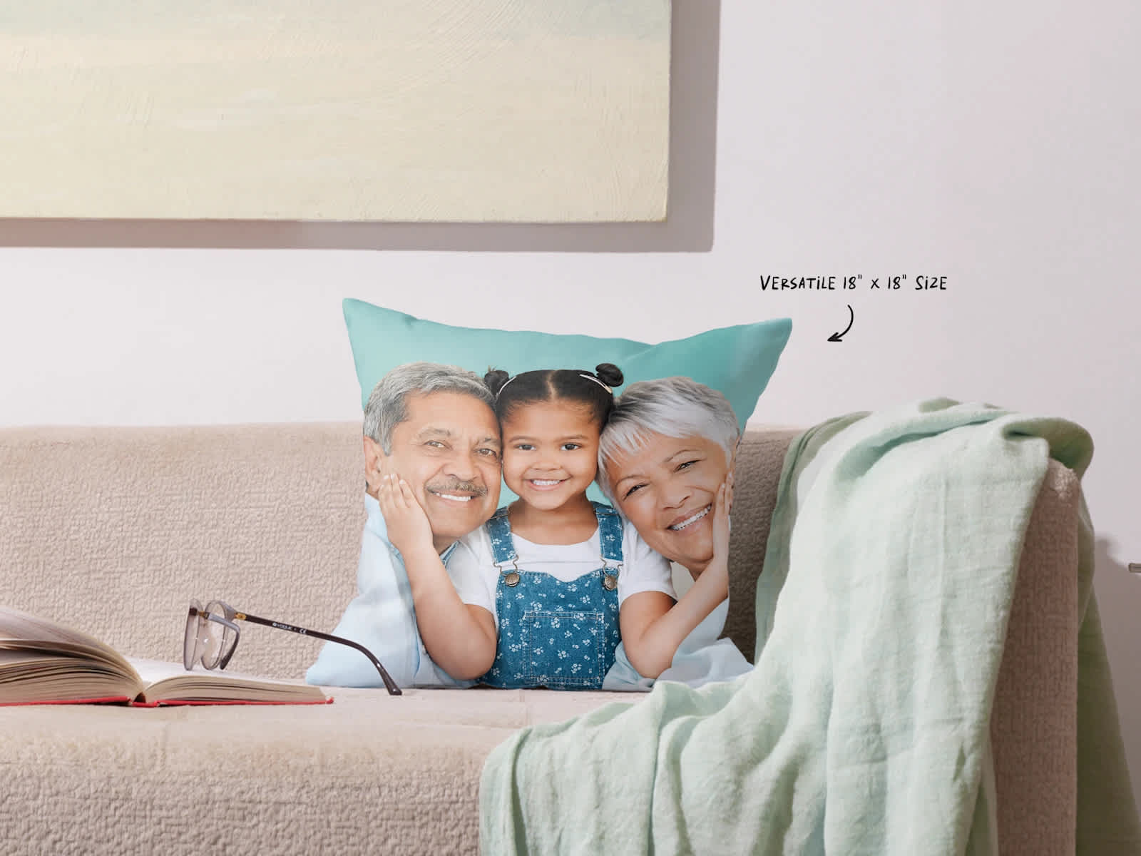 50th birthday gift idea: Custom pillow with a photo