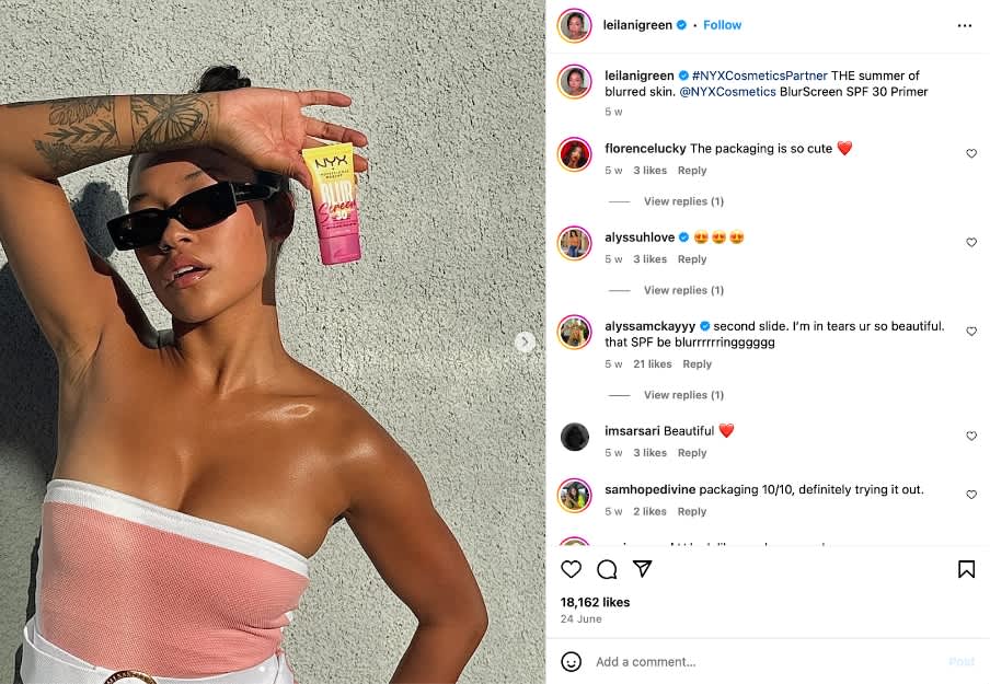 Sponsored Instagram post influencer marketing campaign
