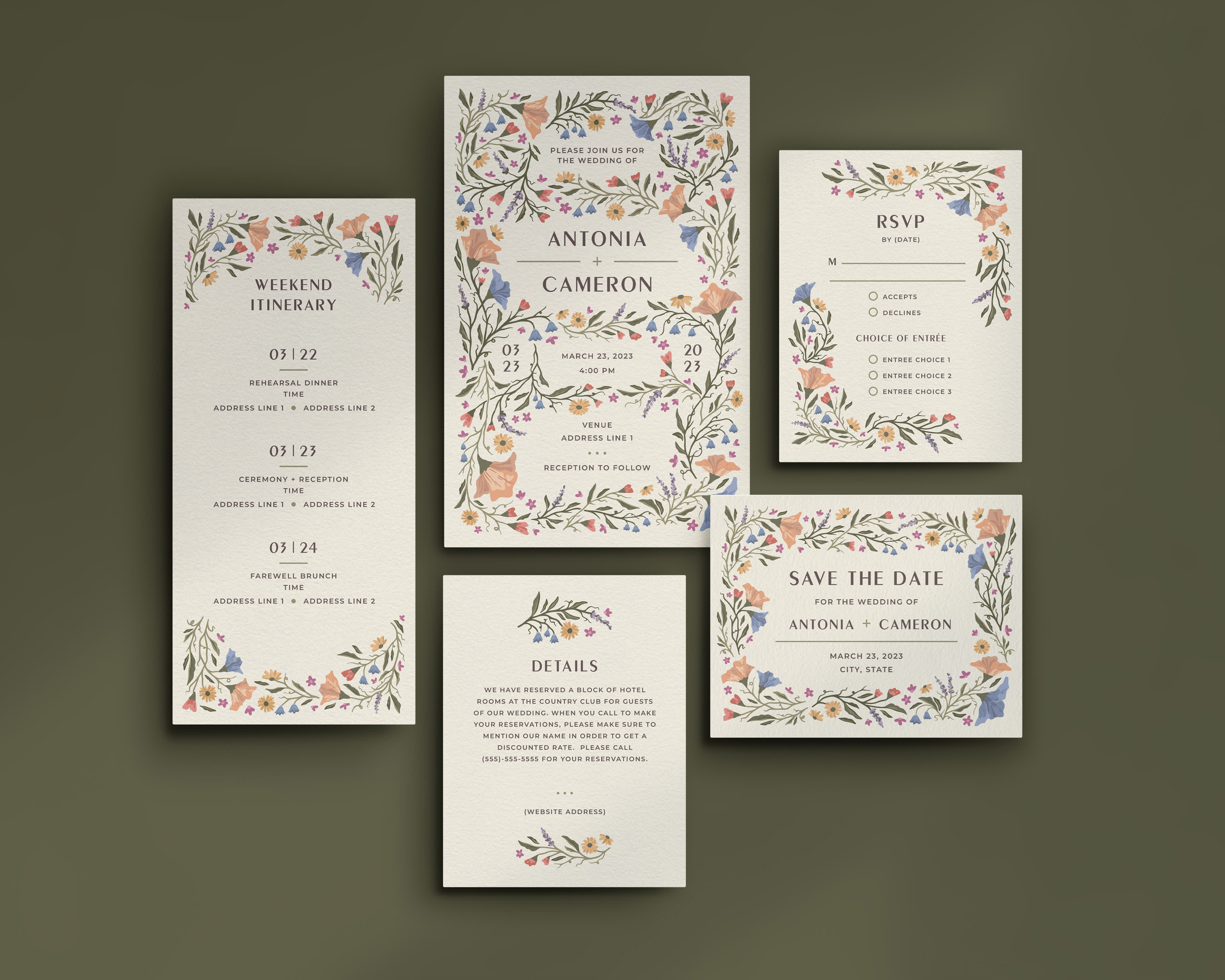 Easy-to-read RSVP card