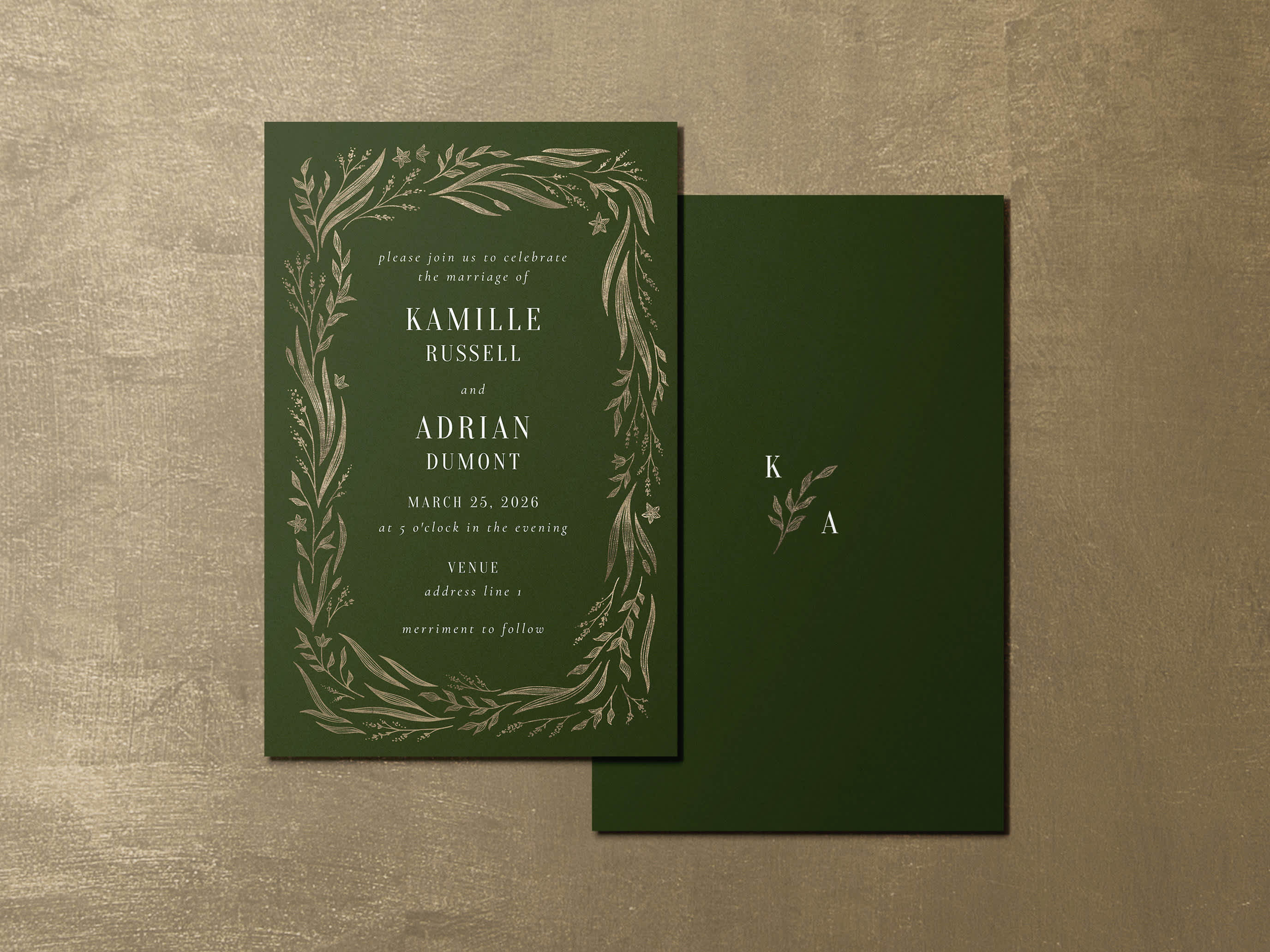 Elegant wedding invitation design