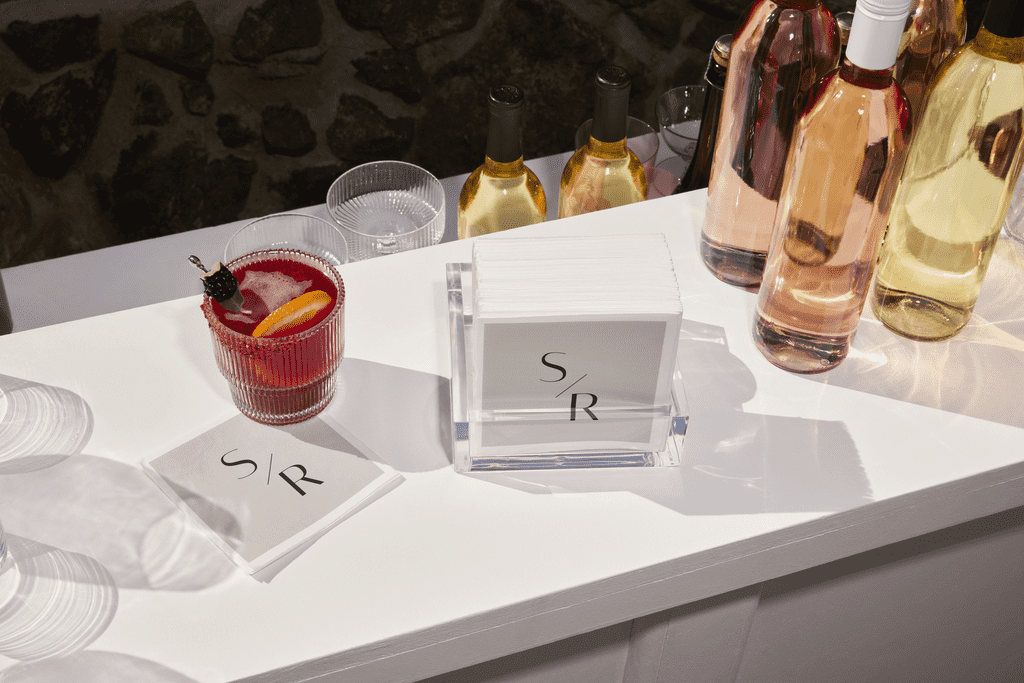 Custom napkin with a wedding logo