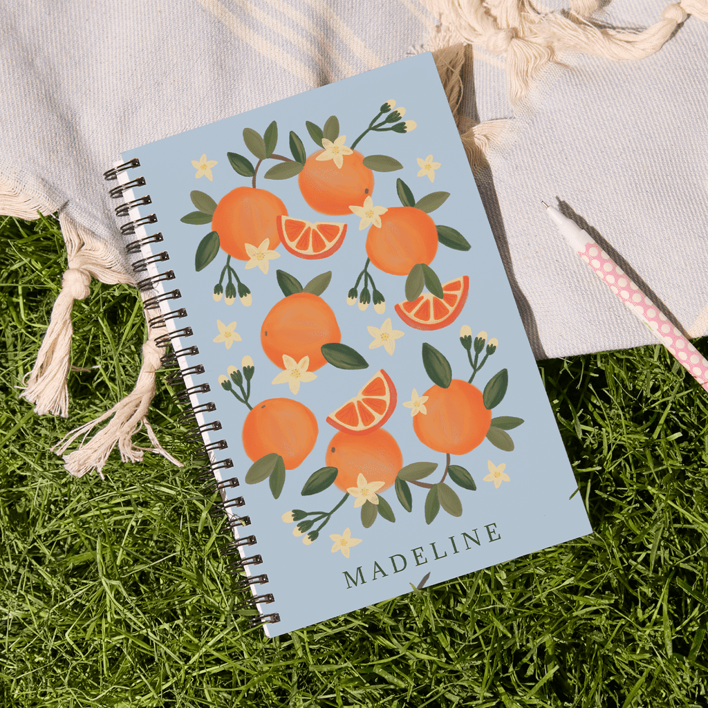 Personalized notebook as a wedding favor idea