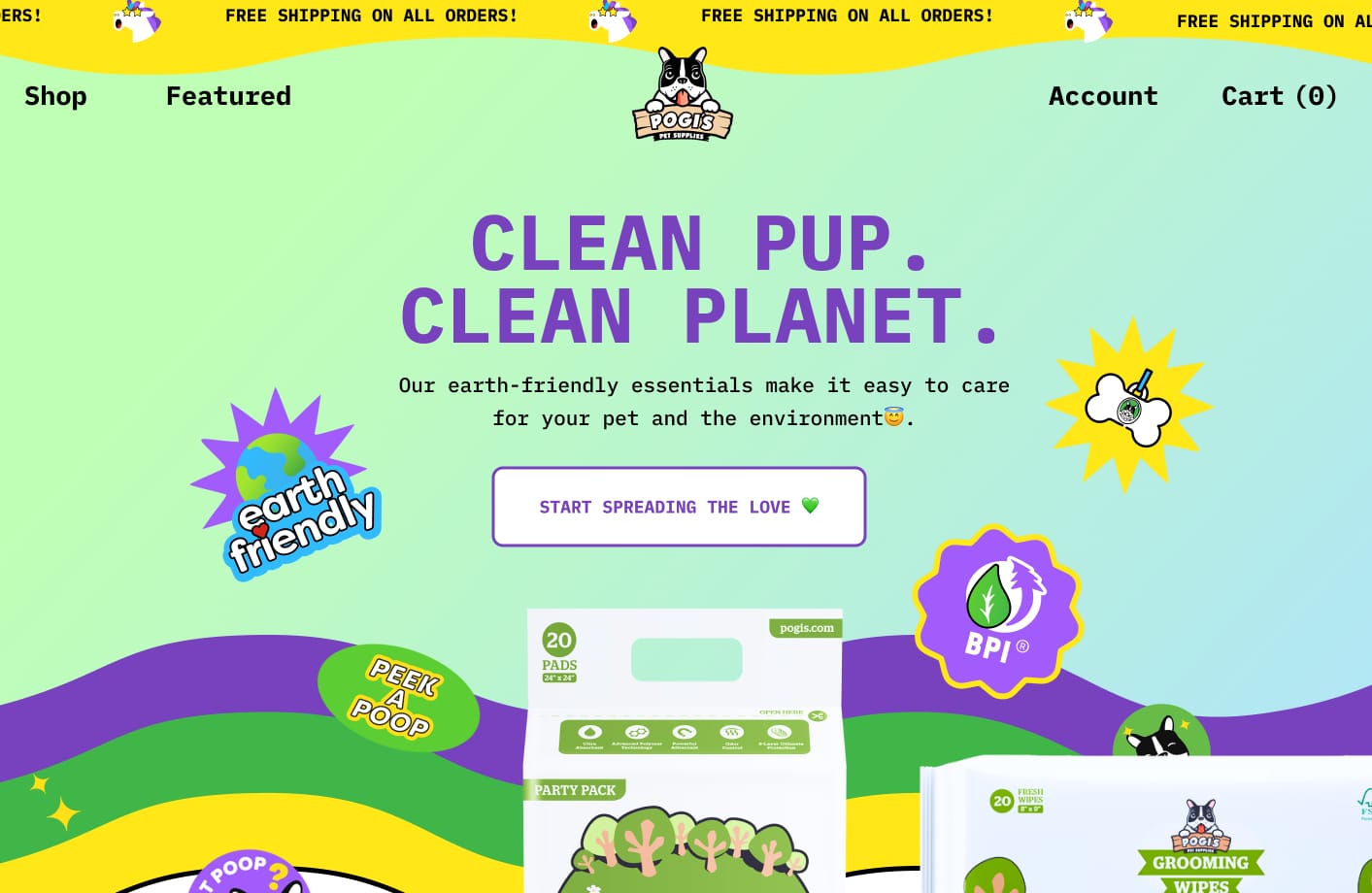 A scrapbook-inspired website for puppy training pads