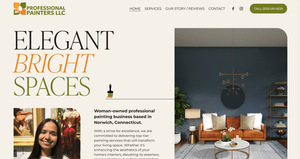 Emphasis placed on main web design to emphasize &ldquo;Bright&rdquo;