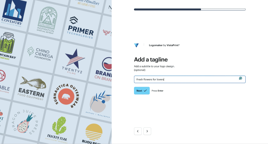 Adding a tagline to an AI logo design