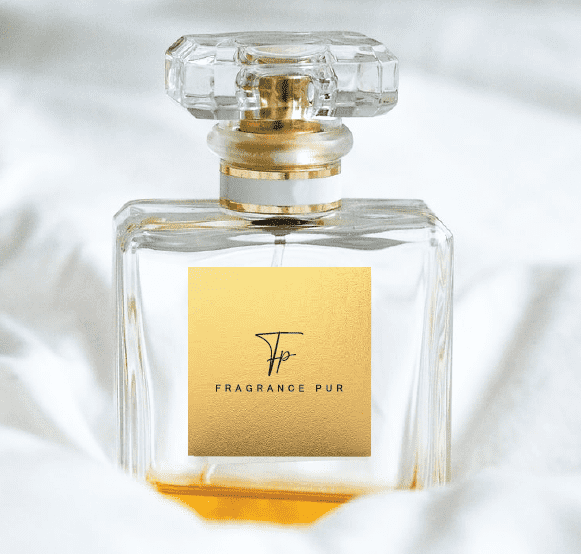 A perfume bottle that aligns with the perfume branding