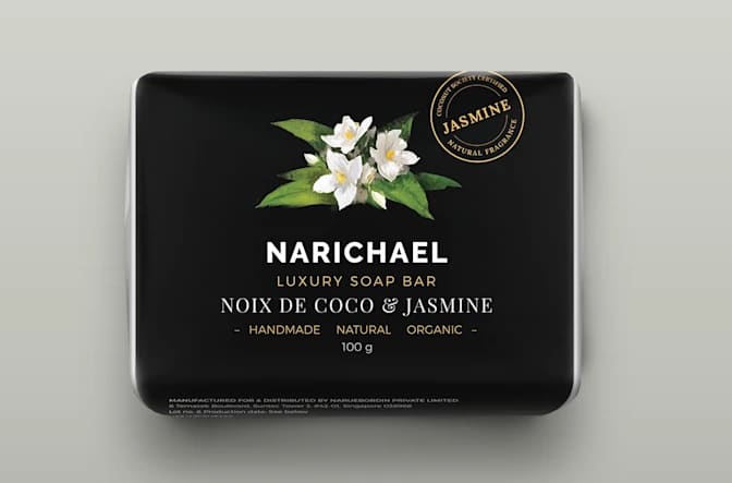 Soap packaging idea using the color black