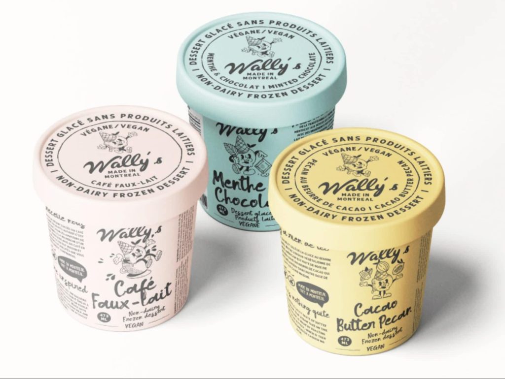 Wally&rsquo;s vegan ice cream packaging design