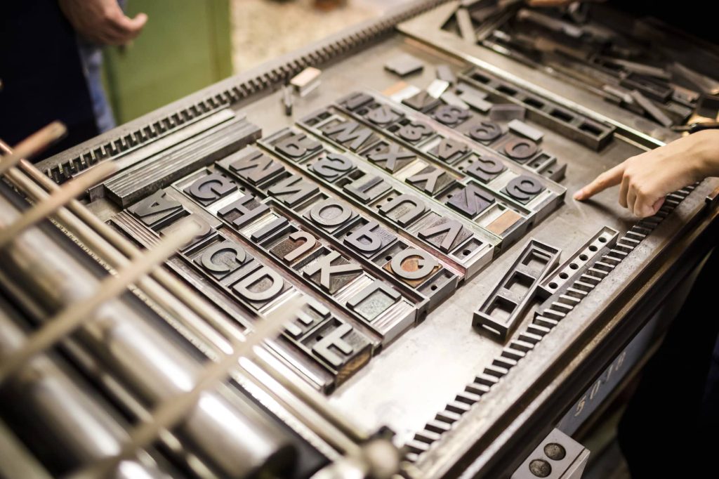 Letterpress printing types of printing
