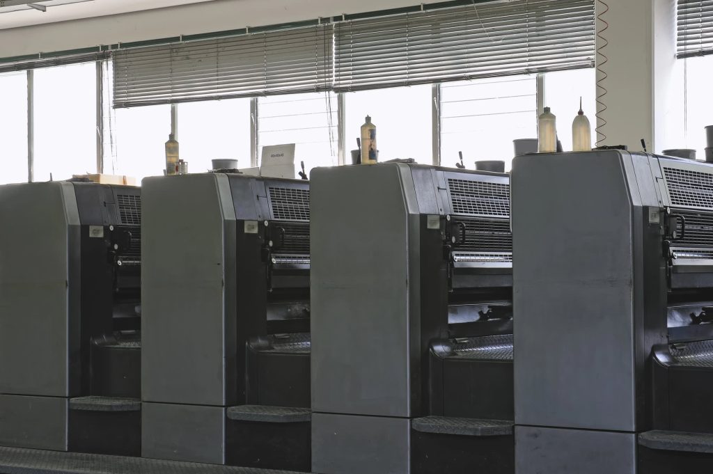 Offset lithography machine types of printing