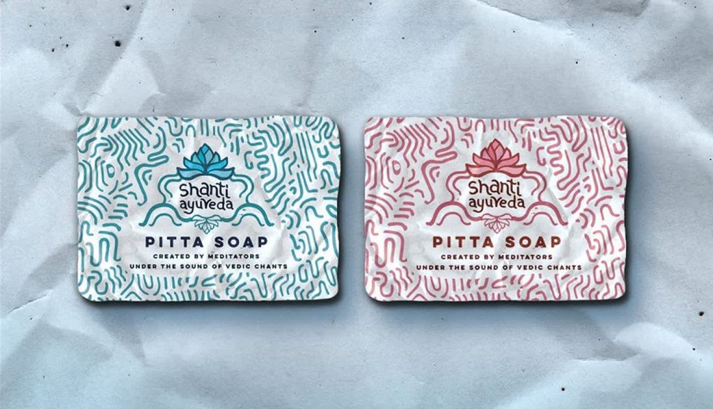 Soap packaging idea using organic shapes