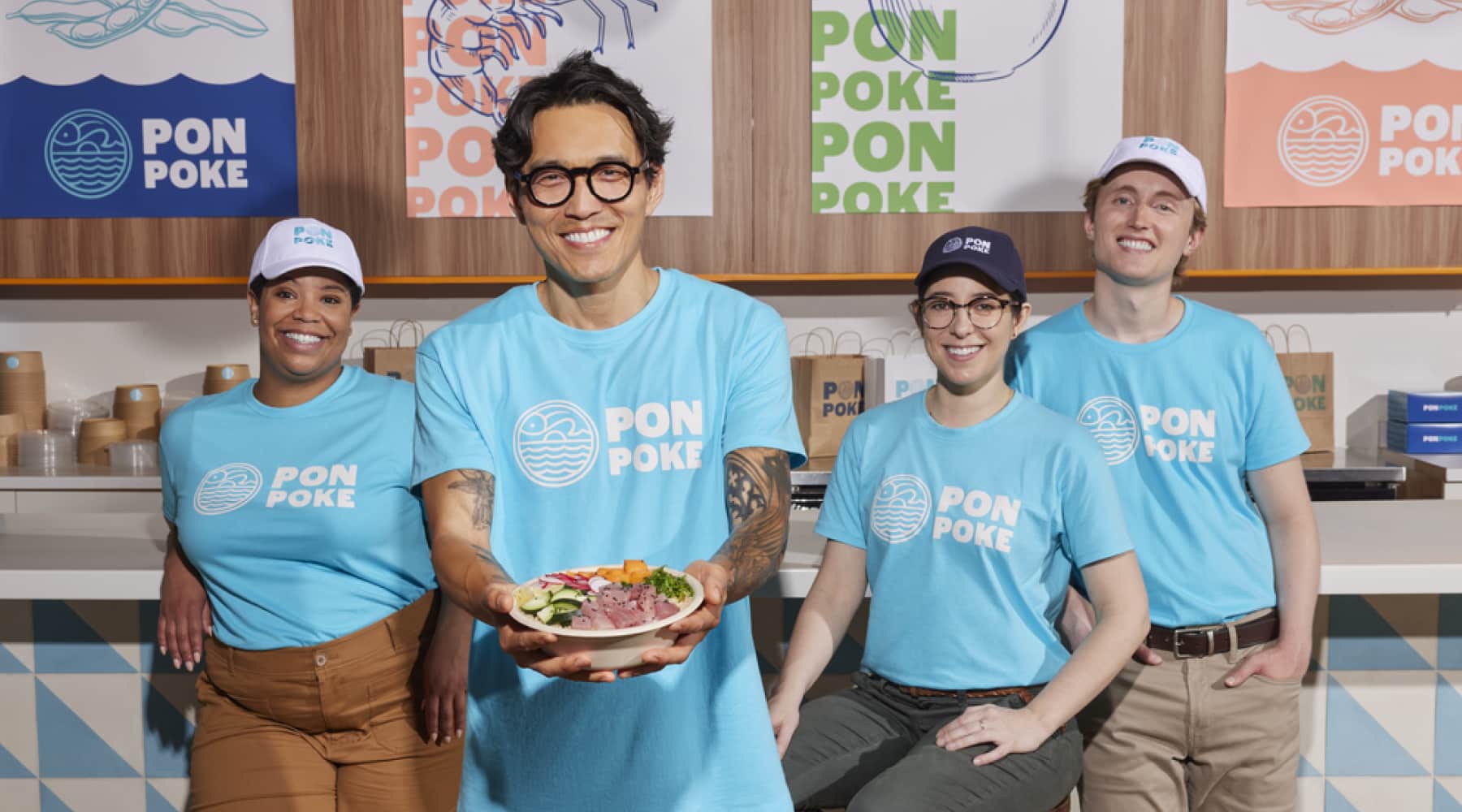 Branded T-shirts for a team uniform create a consistent look when launching your business