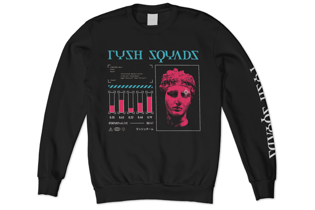 Sleeve placement sweatshirt design