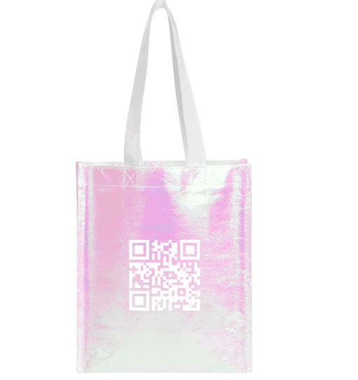 Your tote bag design idea could feature an interactive QR code