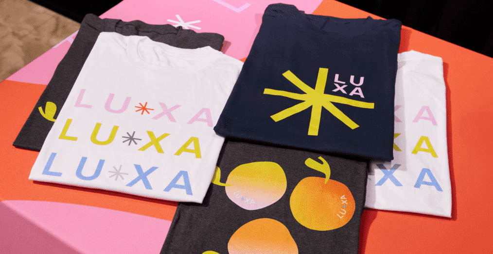 Custom T-shirts on a table