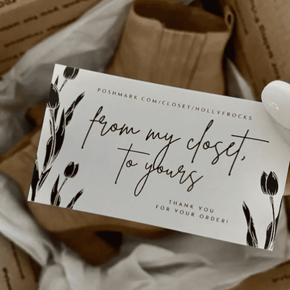 Adding a 'thank you' message: business card backside ideas