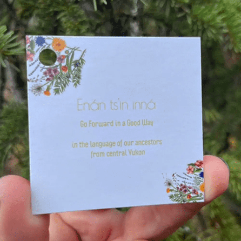 Business card backside ideas, including a meaningful message.