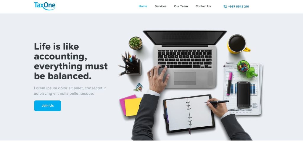 accounting services website design
