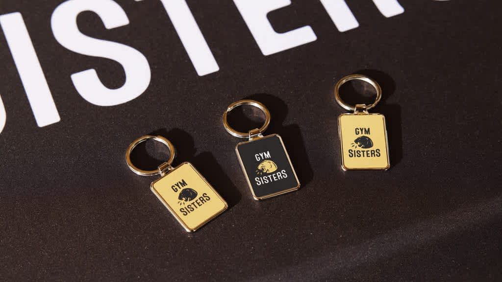 Branded keychains custom merch idea for a gym