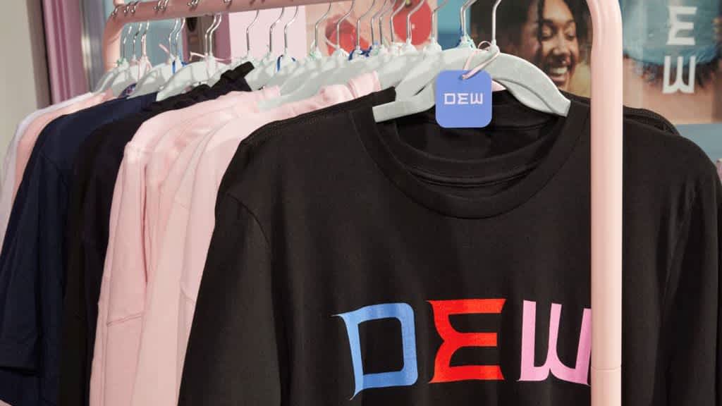 Branded T-shirts sold as business merch