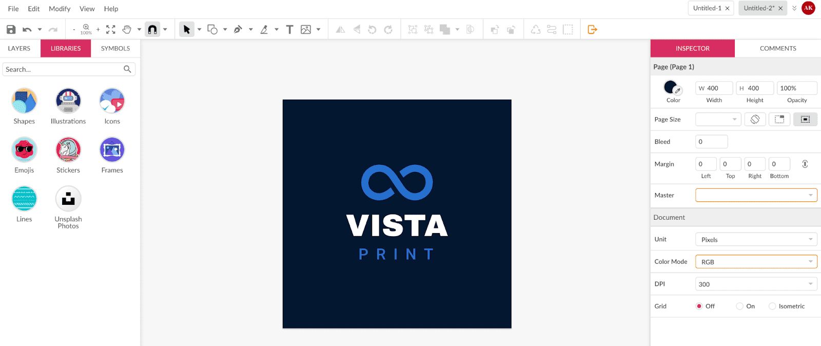 Corel Vector logo design software.