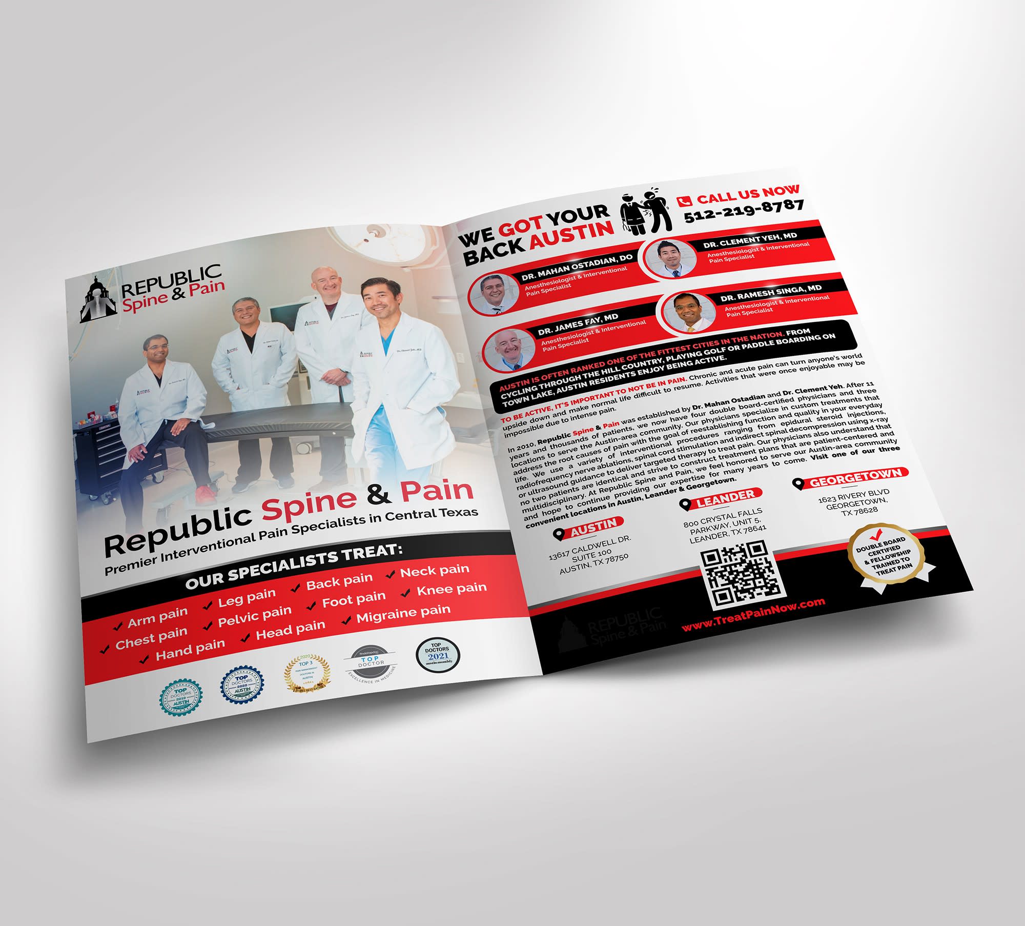 Leaflet for Republic Spine & Pain