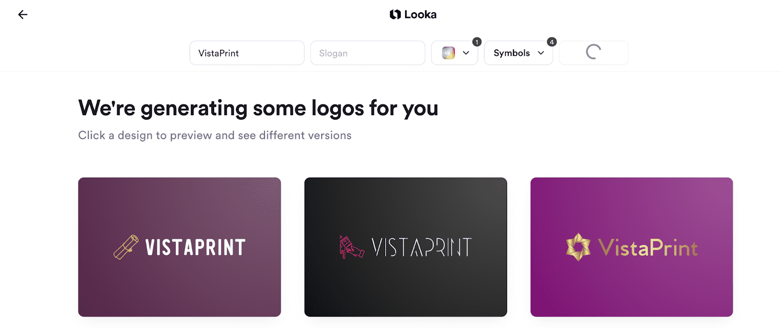 Looka AI-powered logo design software.