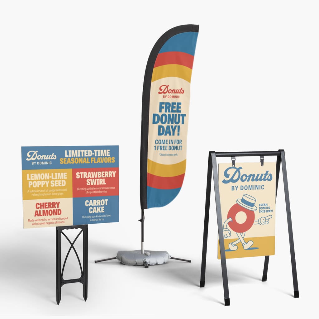 Different types of marketing signage