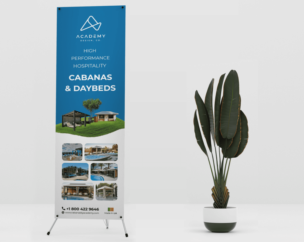 Academy Design Co. X-stand banner.