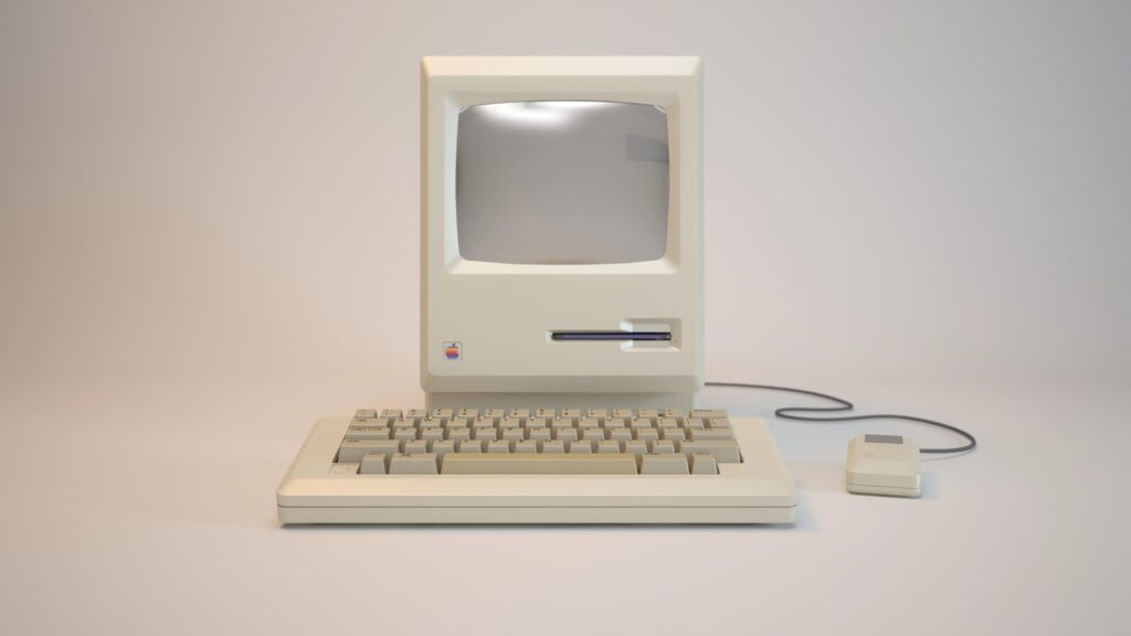 70s style beige desktop computer