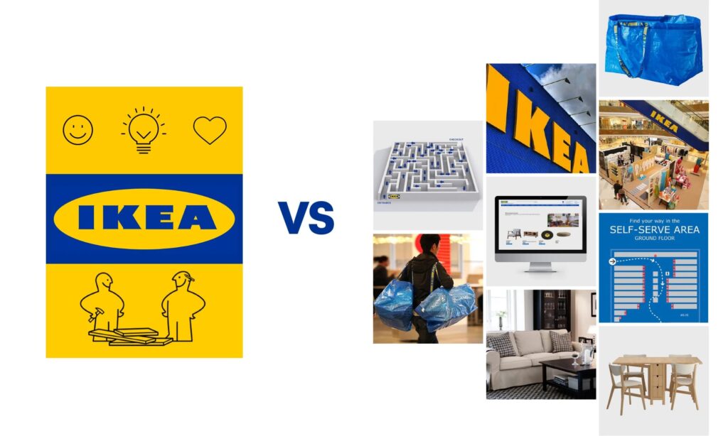 To show how to think about brand identity,&nbsp; a comparison of a simple Ikea logo vs. an array of Ikea brand images including storefront, products, packaging, etc.