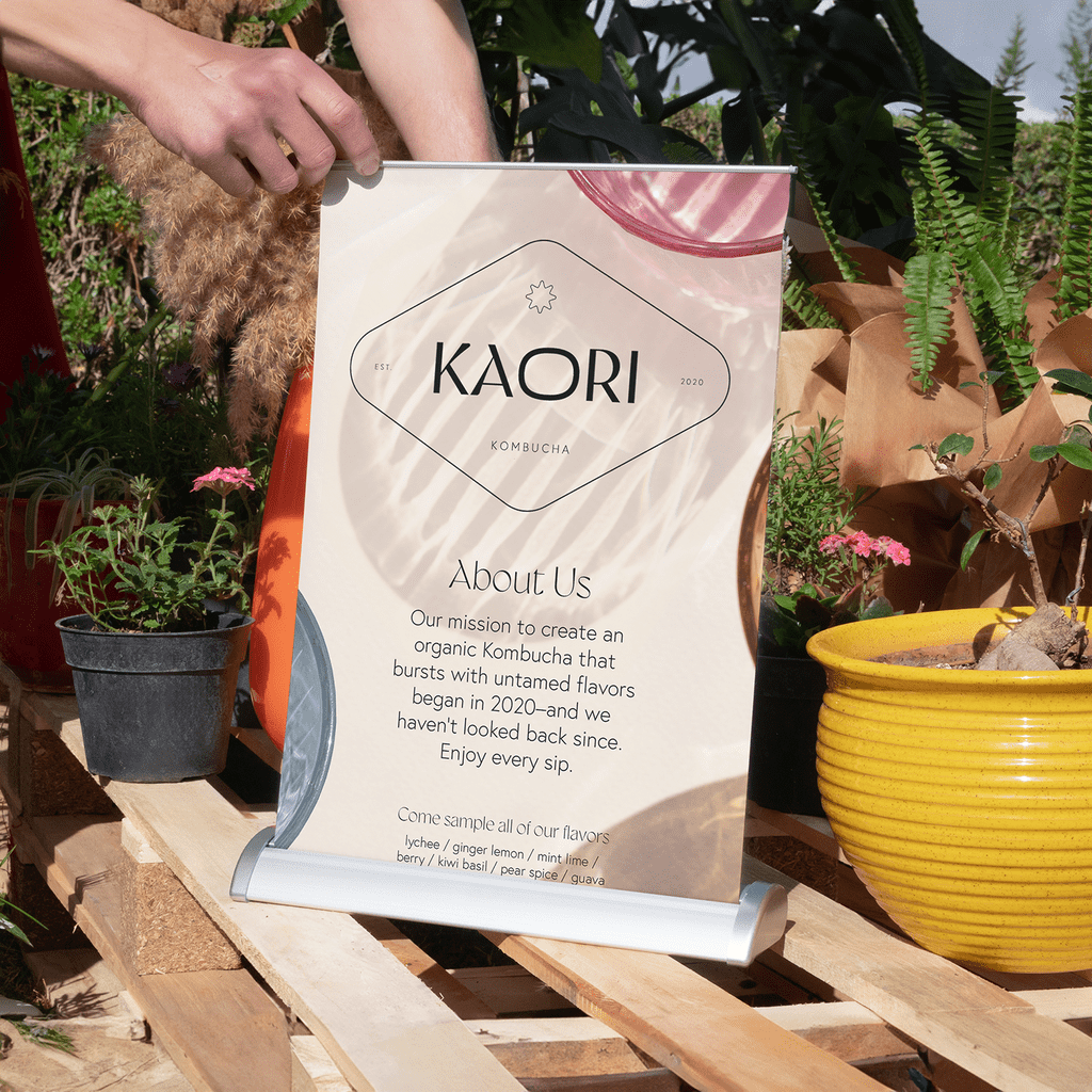 Informational display signs store signage example