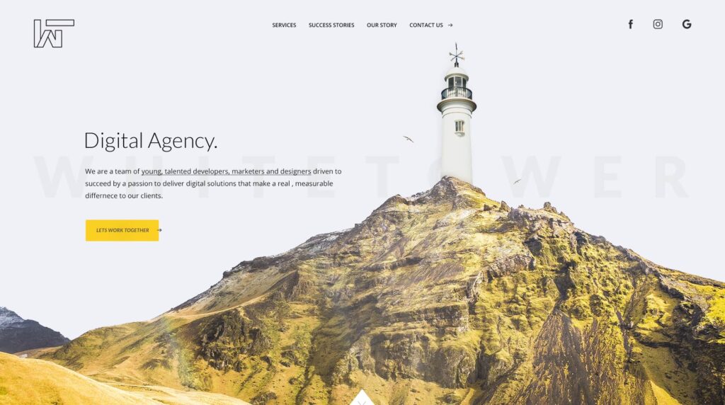 small business website design for a digital agency