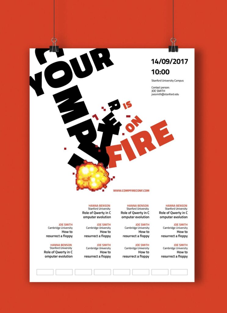 Event poster design for computer conference promotion