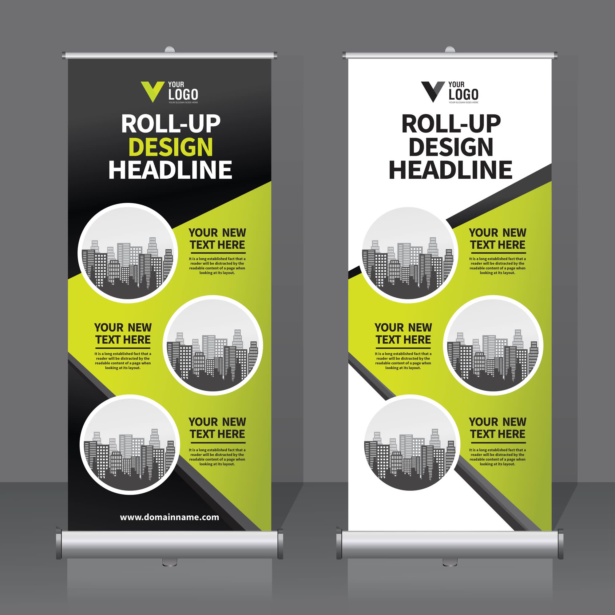 Retractable banner design template