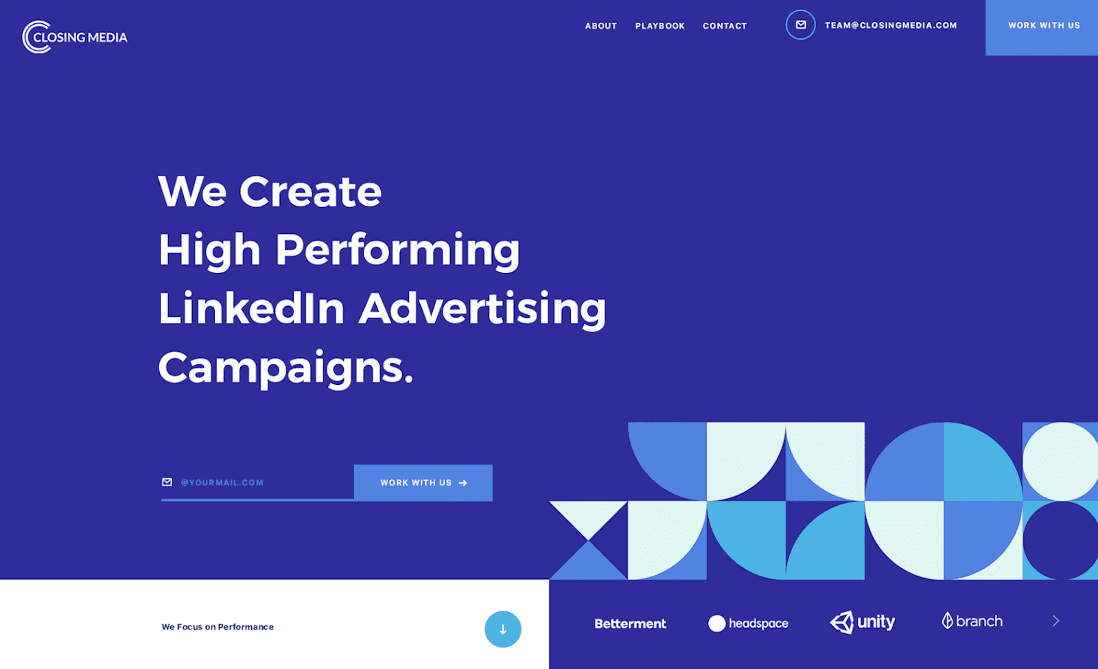 Screenshot of a business website with clean layout and navigation.
