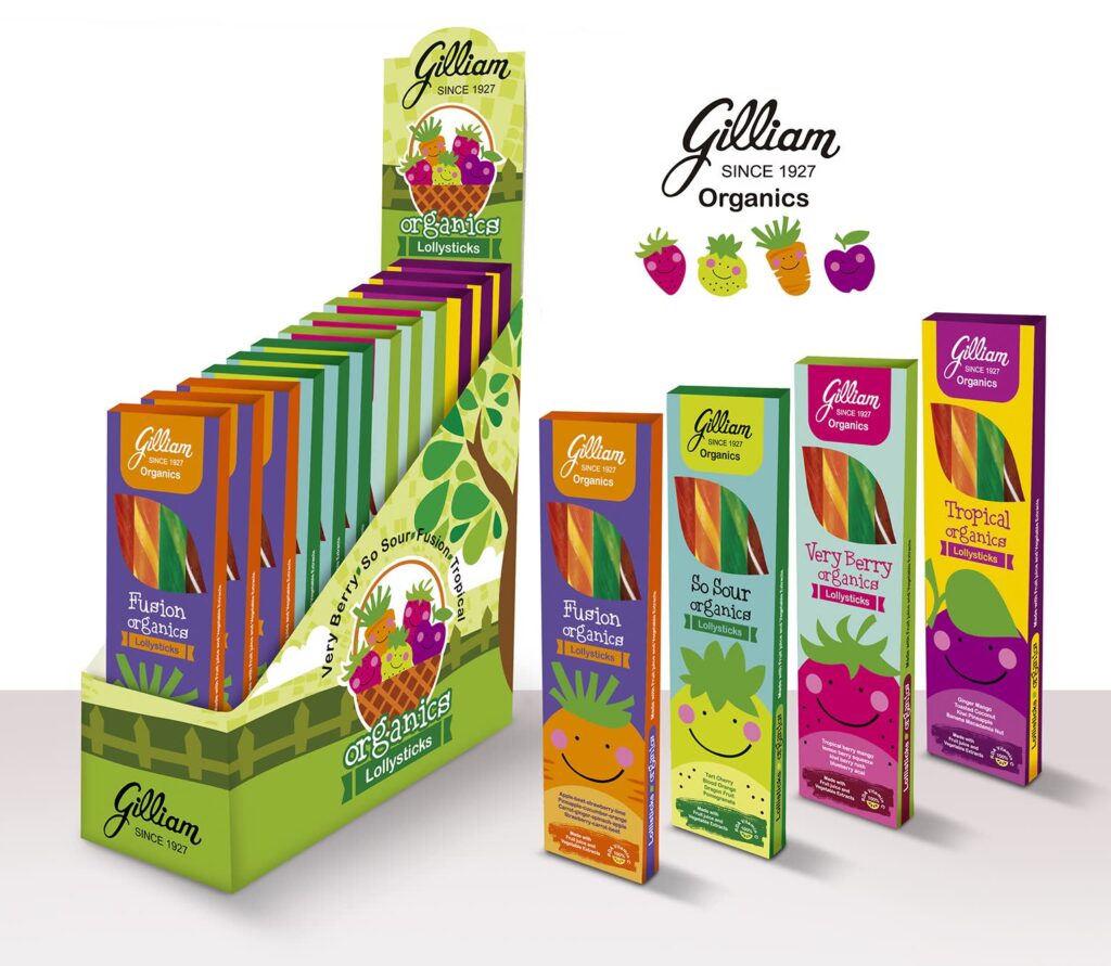 Retail-ready packaging design for organic candy sticks