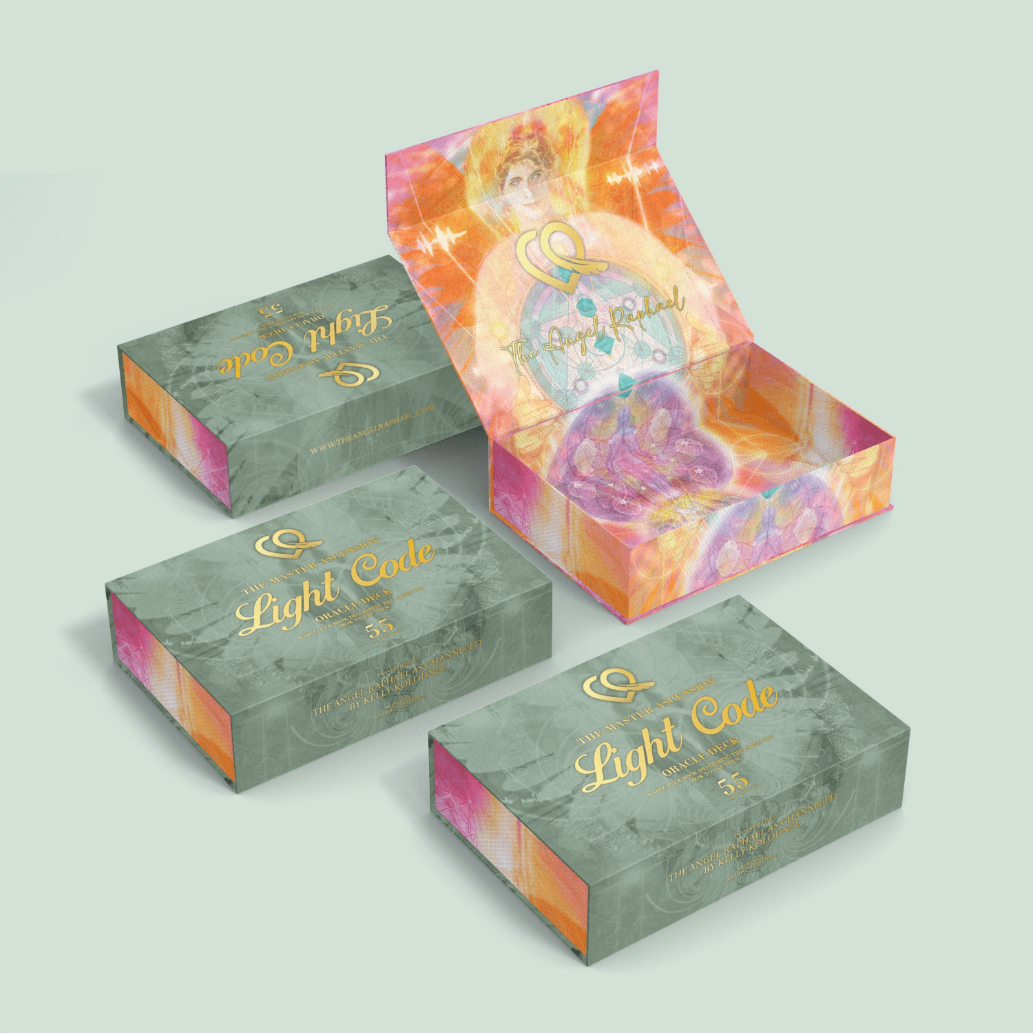 Example of brand packaging design for a tarot deck.