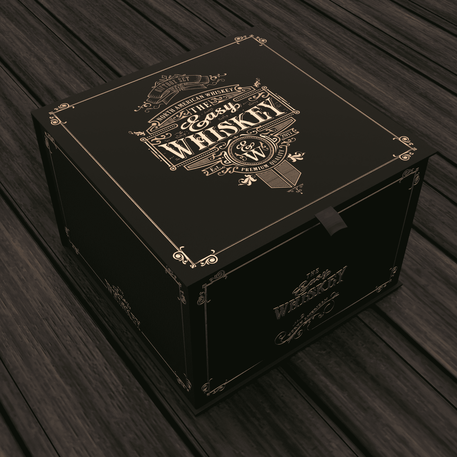 Luxury brand packaging for a premium brand; embossing, textured cardstock.