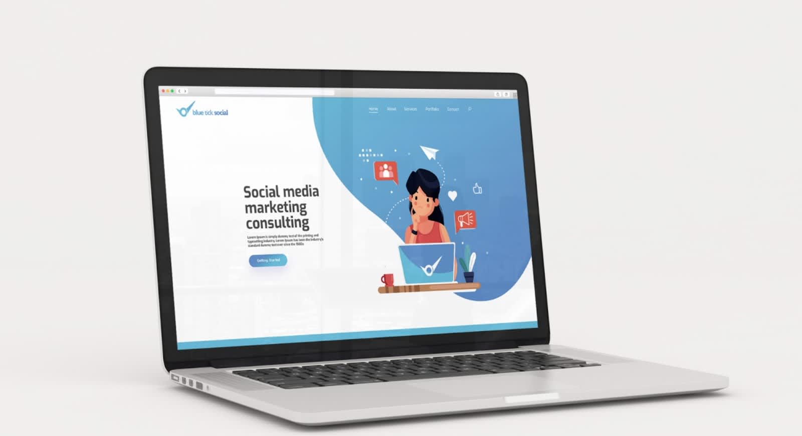 Social media marketing consulting website.