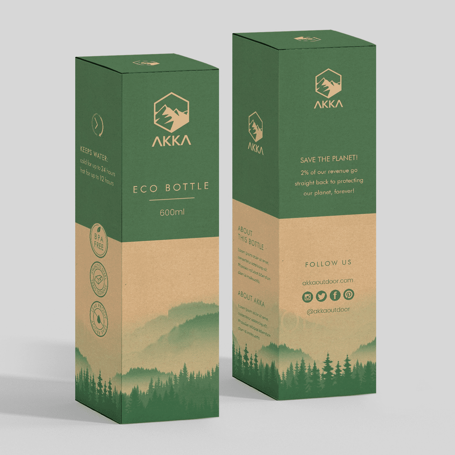 Sustainable brand packaging for an environmentally-conscious brand.