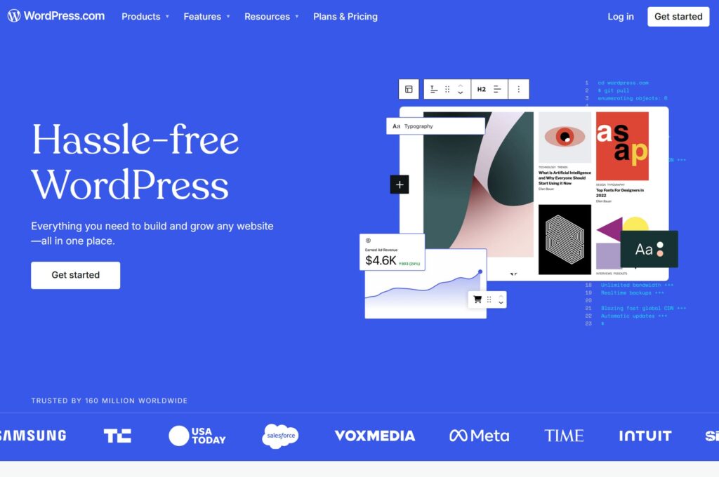 Wordpress.com is one of the most versatile website builders