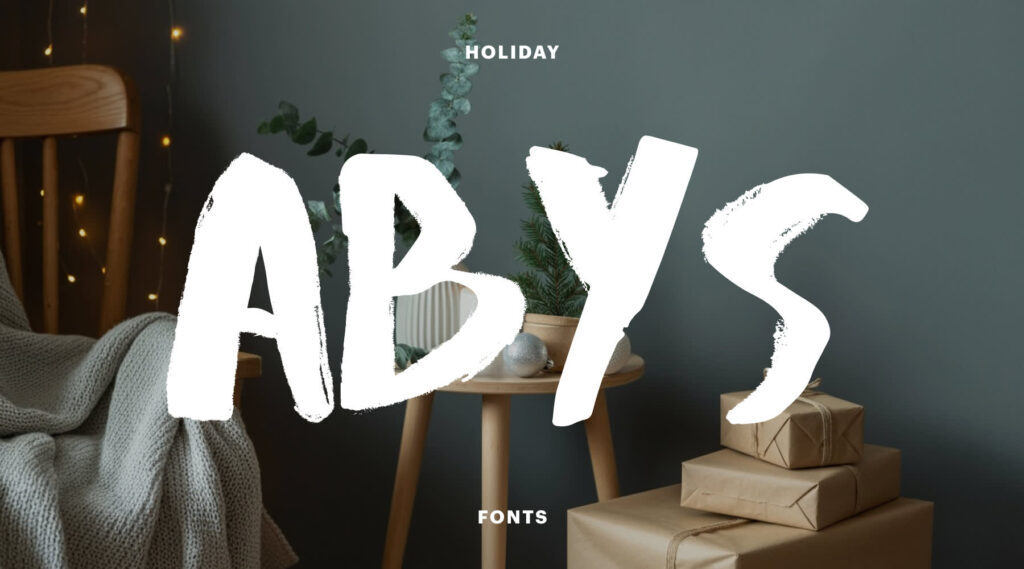 Abys Christmas handwritten brush font
