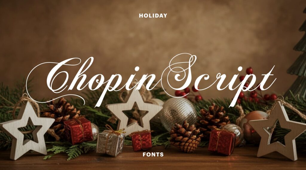 ChopinScript holiday script font
