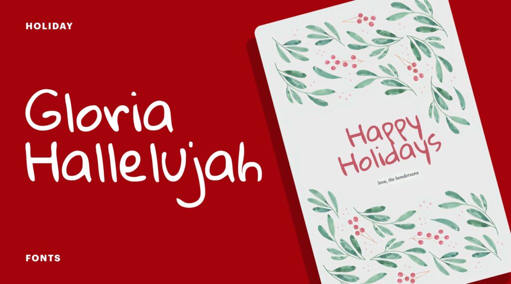 Gloria Hallelujah font