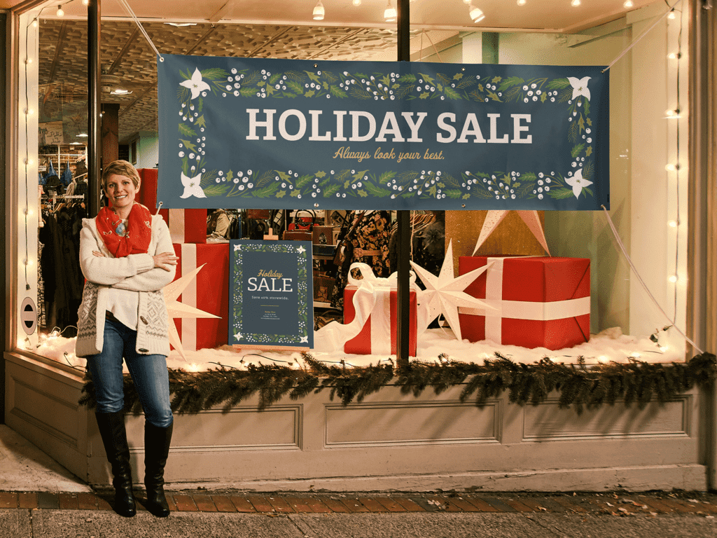 Holiday sale shop front holiday marketing tips