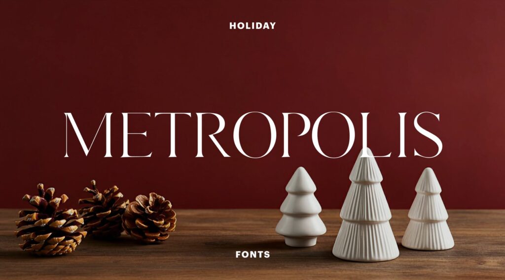 Metropolis holiday font
