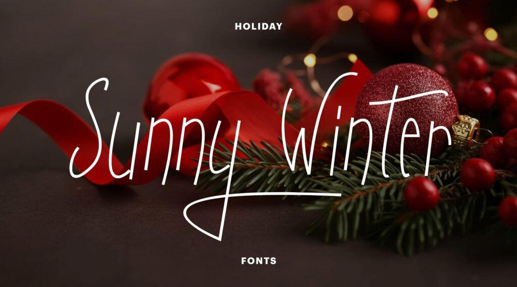 Sunny Winter holiday font