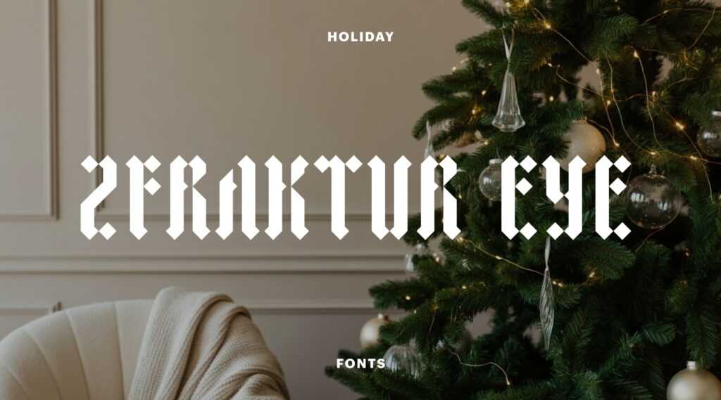 Zfraktur Eye gothic Christmas font